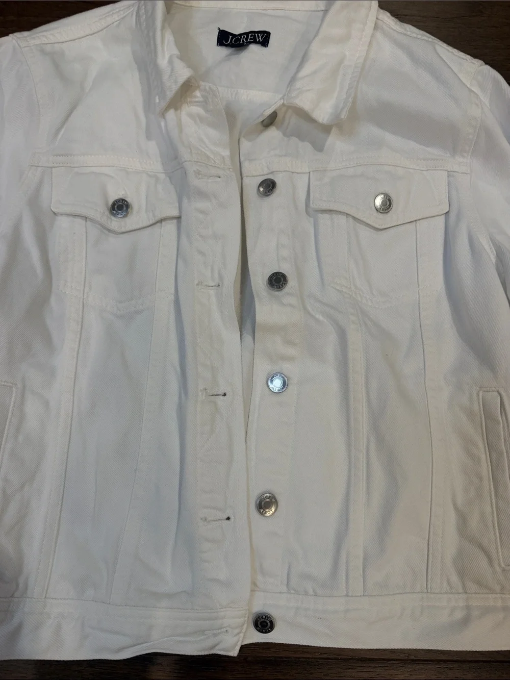 J. Crew Cream White Denim Jacket Size XL - C30-091